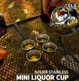  Bộ 6 ly inox 304 gấp gọn đa năng bỏ túi tiện dụng,ly uống nước du lịch gấp gọn. 