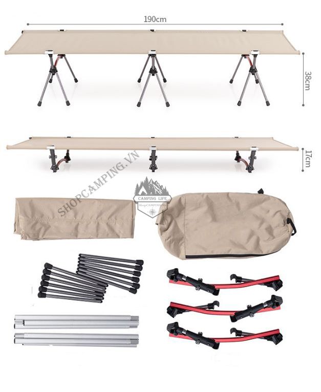 Giường xếp cao gấp gọn hợp kim nhôm 7075 