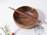  Chén gỗ sồi nguyên khối,Bát Ăn Bằng Gỗ Sồi Tự Nhiên Không Sơn Màu An Toàn Cho Bé 