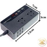  Bộ sạc điện thoại, sạc oto tích hợp inverter 12v sang 220v 200w 