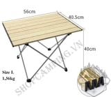  Bàn Nhôm Vân Gỗ Dã Ngoại Thông Minh, Bàn Xếp Đi Động Gấp Gọn Du Lịch, Cắm Trại Có Kèm Túi Đựng (đủ size) 
