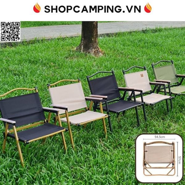  Ghế xếp dã ngoại vintage, ghế câu cá gấp gọn dành cho cafe, ghế kermit du lịch cắm trại dã ngoại 