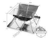  Bếp nướng Camping, bếp than nướng inox xếp gọn siêu dày dành cho cắm trại, dã ngoại 