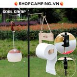  Trụ đèn kẹp bàn cắm đất hợp kim nhôm Coolcamp, cây treo đèn 2 móc cắm trại dã ngoại 