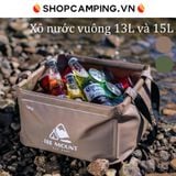  Xô nước gấp gọn hình vuông Ise Mount, xô đựng nước dã ngoại cắm trại 