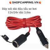  Dây cáp nối dài đầu tẩu 12v/24v dài 3,6m xe hơi 