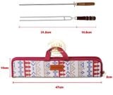  Bộ xiên nướng inox 304 7 món cao cấp, set 7 xiên nướng tay cầm gỗ, que xiên nướng thịt, rau củ 