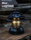  Đèn cổ Vintage Lights pin AA và cổng usb, đèn treo dã ngoại cắm trạ 