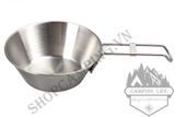  Chén inox gấp gọn, bát inox 304 có tay cầm gấp gọn, bát ăn dã ngoại, phượt, du lịch, cắm trại 