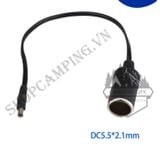  Dây đầu tẩu cái cắm nguồn oto chuyển sang jack DC đực - cái 