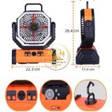  Quạt cắm trại dã ngoại Pin 20000mAh tích hợp đèn, sạc điện thoại, Remote điều khiển từ xa 