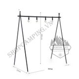  Giá Treo đồ dã ngoại gấp gọn hợp kim nhôm, giá móc đồ chịu Tải 12Kg kèm 6 móc 