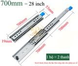  Bộ 2 thanh ray trượt 3 tầng chịu tải 120kg 