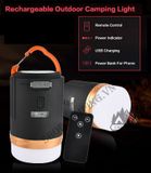  Đèn treo lều dã ngoại có điều khiển từ xa, đèn led pin sạc dự phòng phượt, du lịch, cắm trại dã ngoại 