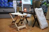  Ghế xếp tam giác khung gỗ xồi gấp gọn dành cho cắm trại dã ngoại 
