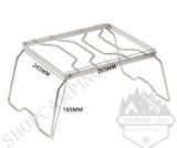  Kiềng bếp gấp gọn inox 304 dày nấu nướng, khung bếp chắn gió điều chỉnh độ cao dã ngoại cắm trại 