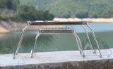  Kiềng bếp gấp gọn inox 304 dày nấu nướng, khung bếp chắn gió điều chỉnh độ cao dã ngoại cắm trại 