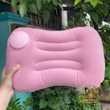  Gối hơi gấp gọn tự bơm hơi, gối hơi văn phòng, gối xếp gọn du lịch dã ngoại cắm trại 