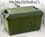  Thùng nhựa đựng đồ chịu lực siêu bền 55L chống nước có ngăn đựng đồ phía trên tiện dụng 