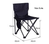  Ghế khung thép xếp gọn kèm túi đựng, ghế xếp câu cá dành cho cắm trại, dã ngoại 