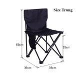  Ghế khung thép xếp gọn kèm túi đựng, ghế xếp câu cá dành cho cắm trại, dã ngoại 