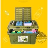 Thùng nhựa đựng đồ chịu lực siêu bền 55L chống nước có ngăn đựng đồ phía trên tiện dụng 
