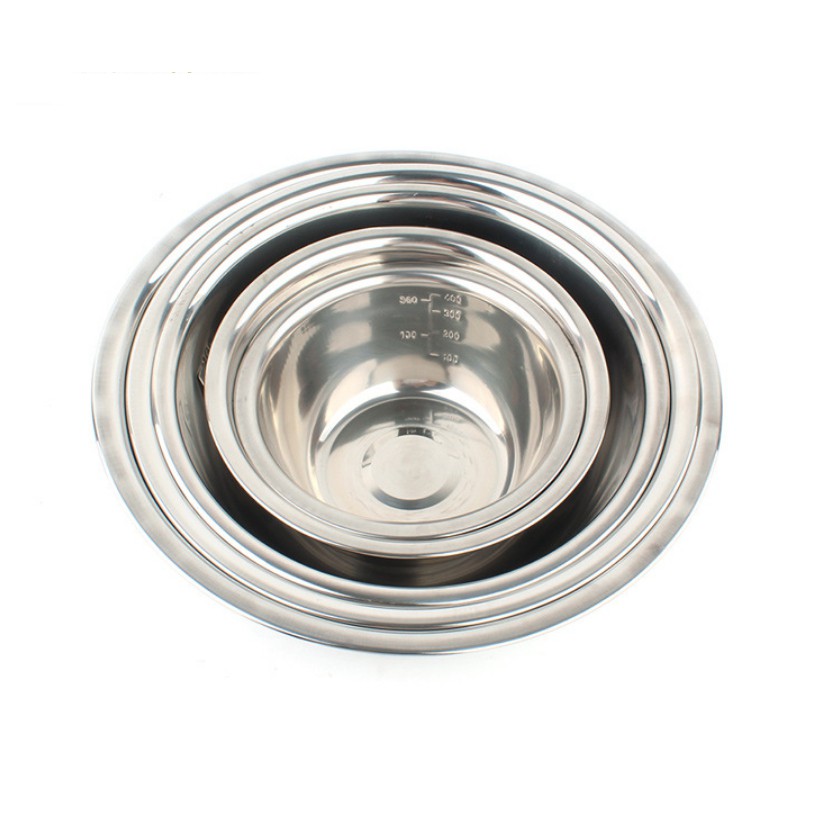 Juego de 5 Ensaladeras de Acero Inoxidable - Set de 5 Ensaladeras