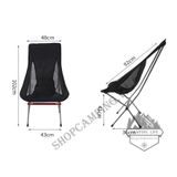  Ghế xếp cắm trại, dã ngoại có tựa đầu, full nhôm chịu lực 