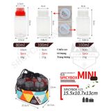  Hộp đựng gia vị túi lưới 6 lọ hiệu CLS 