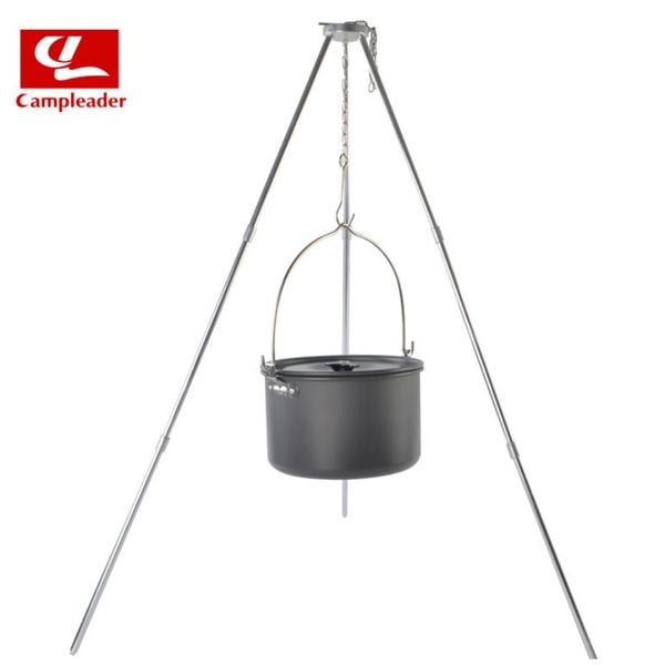  Kiềng 3 chân - giá treo nồi loại 3 khúc hợp kim nhôm trụ ống 10mm dành cho cắm trại, dã ngoại 