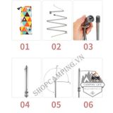  Trụ treo đèn cắm đất hợp kim nhôm đa năng CLS dã ngoại,cắm trại 