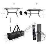  Bàn nhôm gấp gọn điều chỉnh 2 cấp độ cao Cloud Wild T-520,dành cho dã ngoại cắm trại 