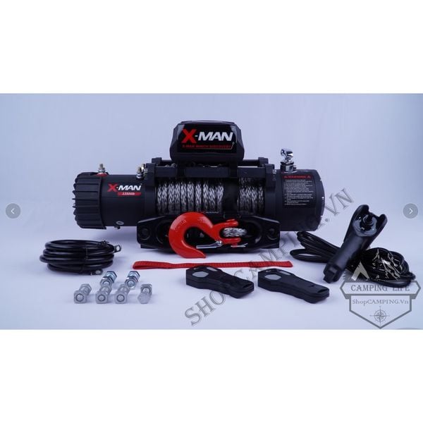  Tời điện cáp mềm xe bán tải, oto X-Man 12.000Lbs Full phụ kiện– giải pháp lý tưởng cho xe bán tải & SUV 