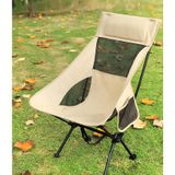  Ghế xếp khung nhôm màu kem dành cho câu cá, cắm trại, dã ngoại, glamping 