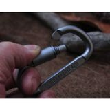  Móc khóa nhôm chữ D đa năng có ren vặn chốt khóa, móc nhôm Carabiner đi phươt, dã ngoại cắm trại 