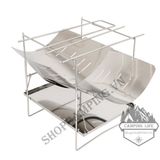  Bếp củi inox 304, bếp nướng xếp gọn có túi đựng dã ngoại, cắm trại 
