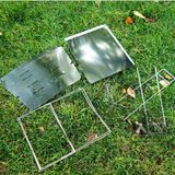  Bếp củi inox 304, bếp nướng xếp gọn có túi đựng dã ngoại, cắm trại 