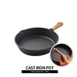  Chảo Gang Thô Đúc Thủ Công Kiểu Nhật Nguyên Khối Size 20/26 cm Chống Dính 