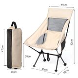  Ghế xếp khung nhôm màu kem dành cho câu cá, cắm trại, dã ngoại, glamping 