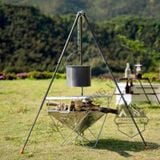  Kiềng 3 chân, giá 3 chân CLS treo nồi hợp kim nhôm điều chỉnh độ cao, giá treo nồi dã ngoại cắm trại 