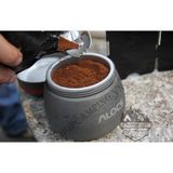  Bộ ấm pha cà phê dã ngoại,cắm trại cao cấp,Ấm Moka pot pha cà phê espresso Alocs kèm 1 cốc 