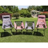  Ghế gấp gọn hợp kim nhôm có tựa đầu  hoa văn thổ cẩm, cắm trại, dã ngoại, câu cá 