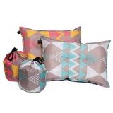  Gối hơi tự phồng hoa văn thổ cẩm nhiều màu 