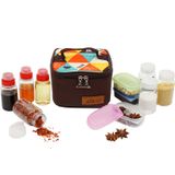  Bộ 10 hộp đựng gia vị CLS, lọ gia vị dã ngoại có túi đi phượt, cắm trại 