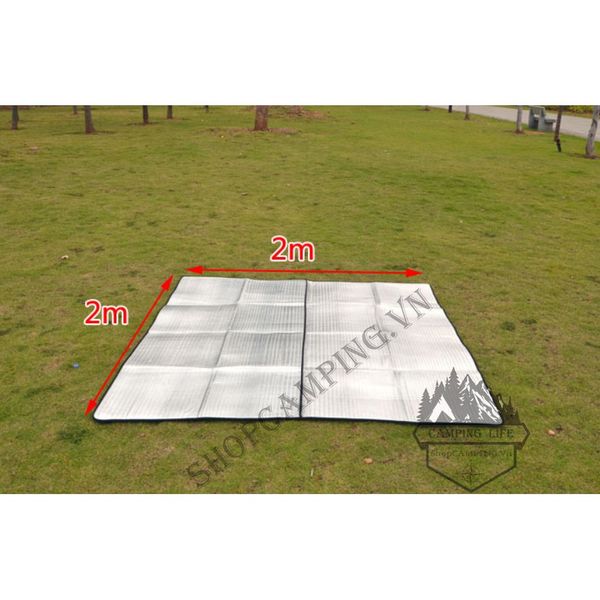  Tấm cách nhiệt, tấm lót lều có tráng bạc chống thấm nước bao viền 