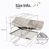  Bếp củi inox 304, bếp nướng xếp gọn có túi đựng dã ngoại, cắm trại 