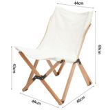  Ghế xếp khung gỗ sồi size nhỏ, ghế gỗ glamping gấp gọn dã ngoại cắm trại 