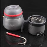  Bộ ấm pha cà phê dã ngoại,cắm trại cao cấp,Ấm Moka pot pha cà phê espresso Alocs kèm 1 cốc 