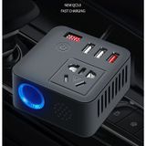  Bộ sạc điện điện thoại tích hợp inverter 12v sang 220v có sạc nhanh QC3.0 xe hơi 