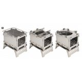  Bếp củi lắp ghép mini, bếp đốt củi cắm trại dã ngoại inox 430 
